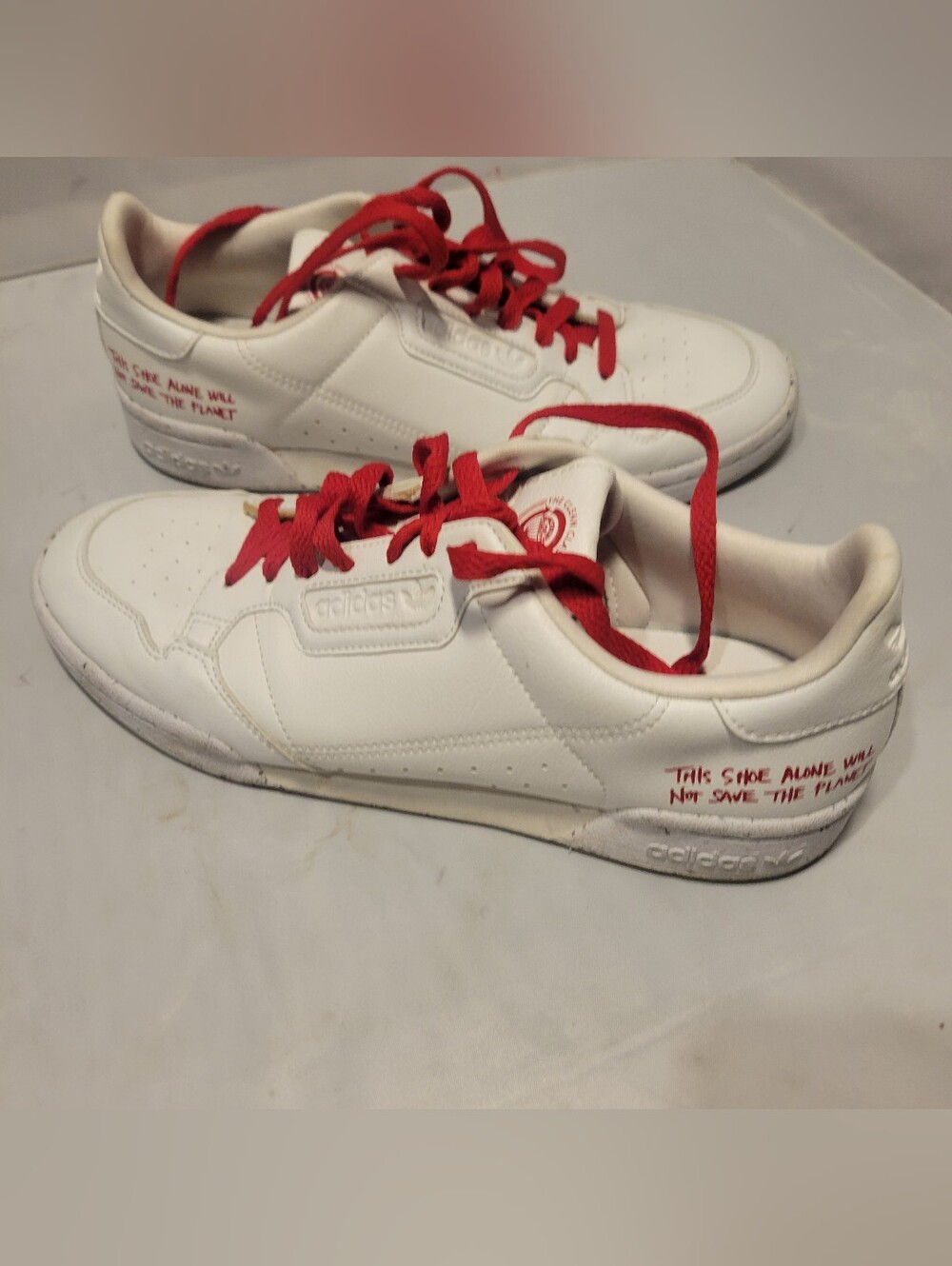 Adidas Mens Shoes Size 9 White And Red